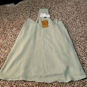 Sage Chiffon Tank. Size Large